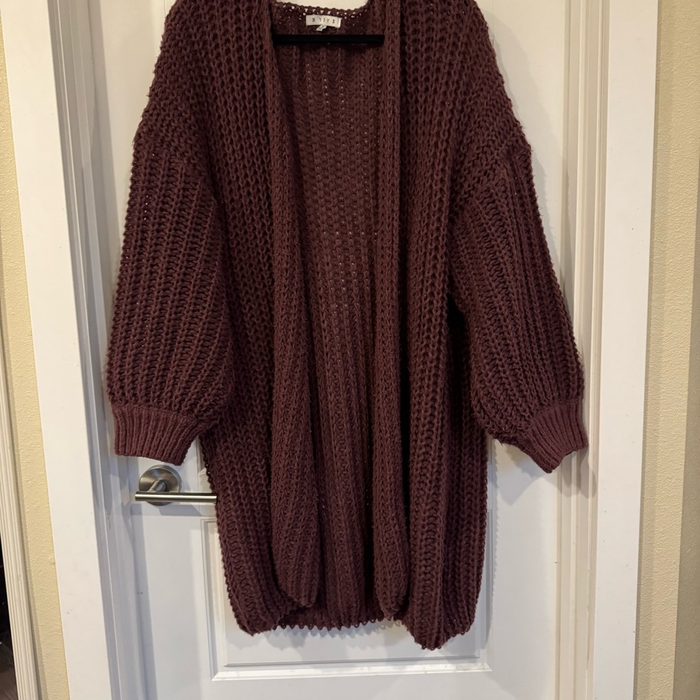 Deep Purple Knit Cardigan
